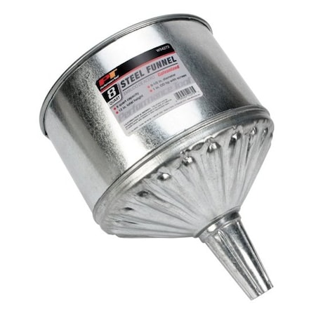Performance Tool 8 Quart Steel Galvanized Funnel Funnel-Galvaniz, W54272 W54272